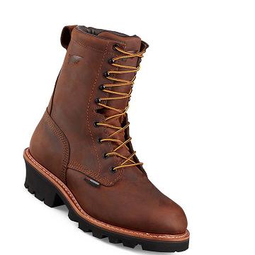 Botas De Trabajo Red Wing LoggerMax 9-inch Insulated, Impermeables Soft Puntera Hombre Cafes | MX25FDN