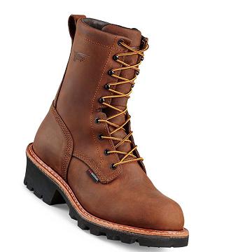 Botas De Trabajo Red Wing LoggerMax 9-inch Impermeables Soft Puntera Hombre Marrom | MX27SGL