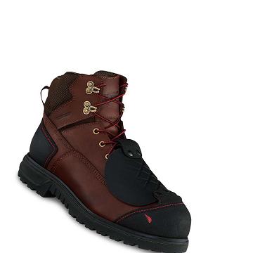 Botas Impermeables Red Wing Brnr XP 6-inch Seguridad Puntera Metguard Hombre Vino | MX114EBC