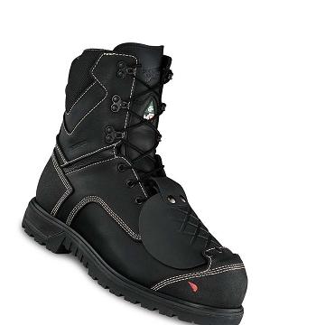 Botas Impermeables Red Wing Brnr XP 8-inch Impermeables, Metguard, CSA Seguridad Puntera Hombre Negros | MX112TCE