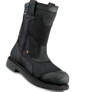 Botas Red Wing MaxBond 10-inch Impermeables Seguridad Puntera Pull On Hombre Negros | MX303CTV