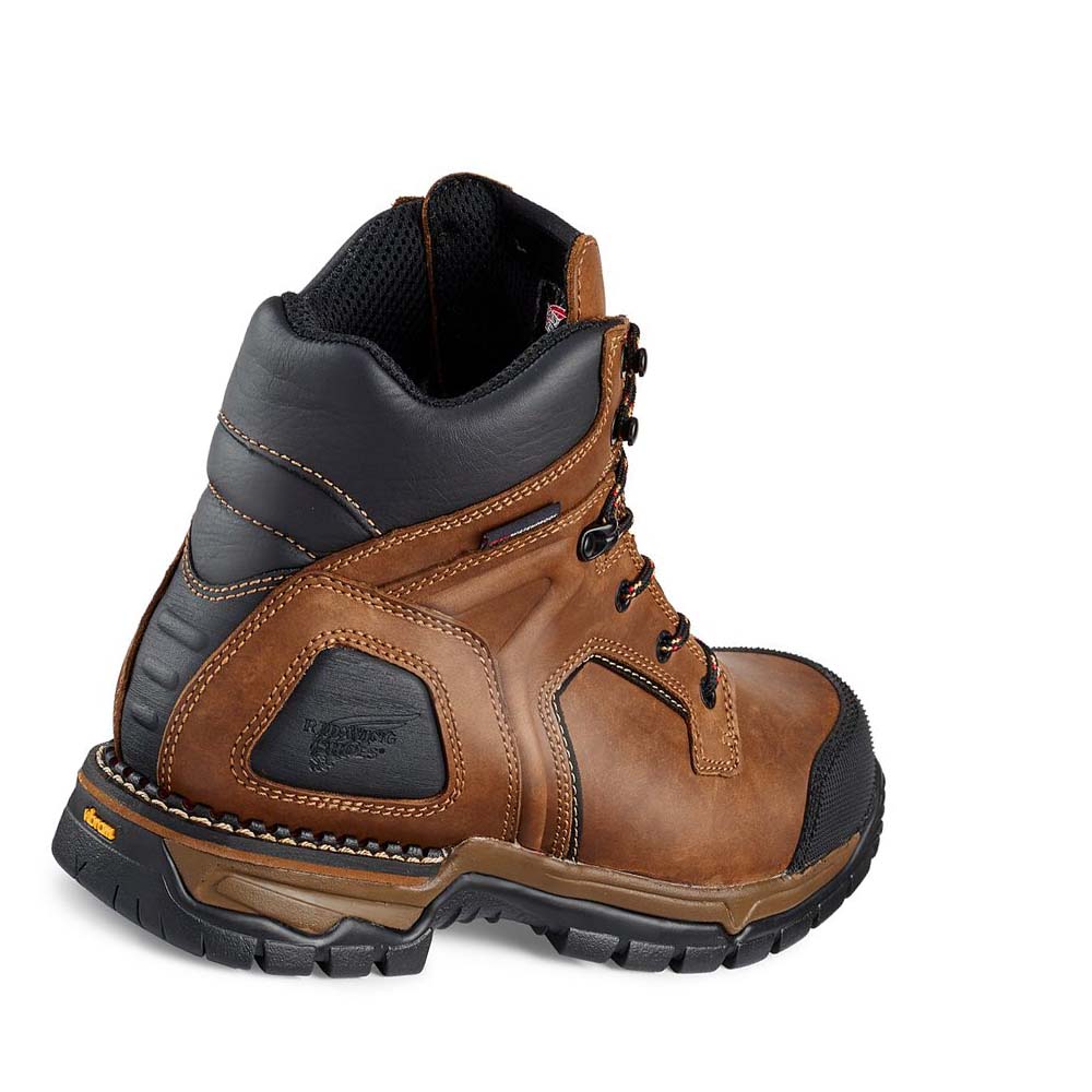 Botas De Trabajo Red Wing 6-inch Impermeables Soft Puntera Hombre Marrom | MX23HAP