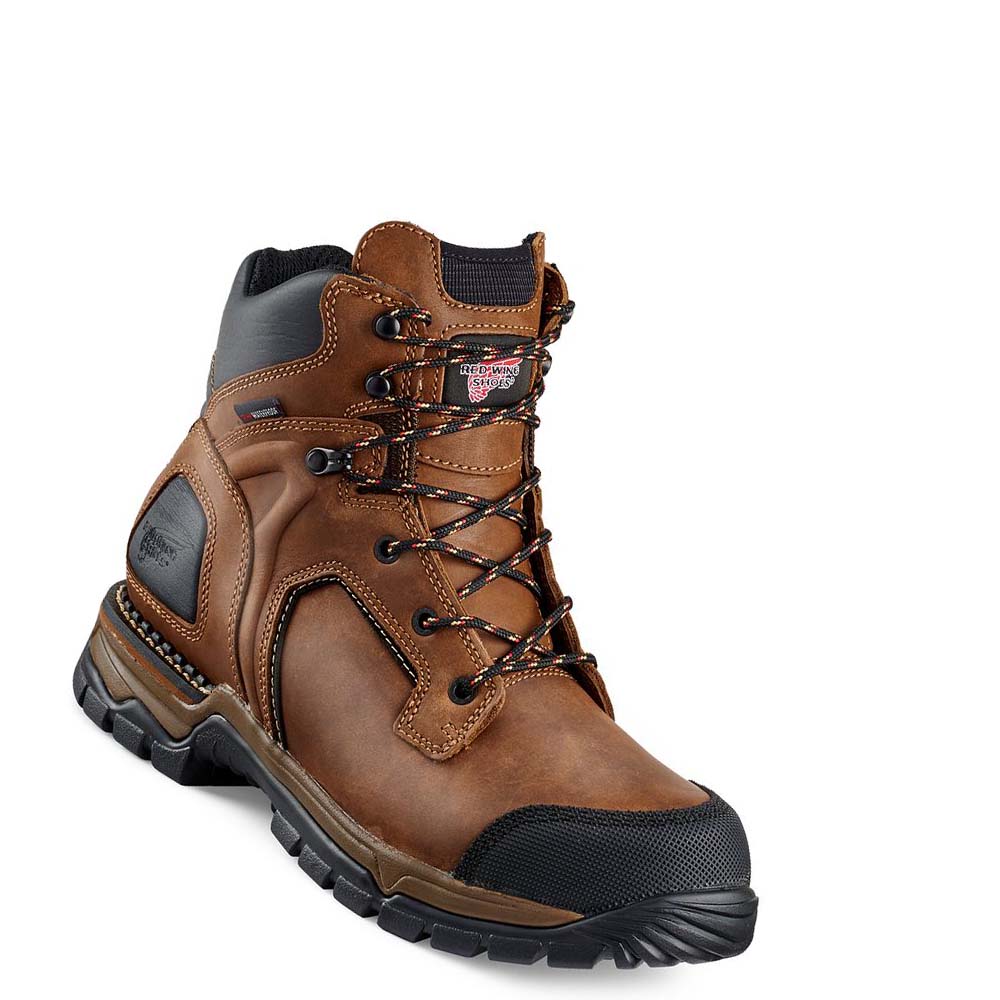 Botas De Trabajo Red Wing 6-inch Impermeables Soft Puntera Hombre Marrom | MX23HAP