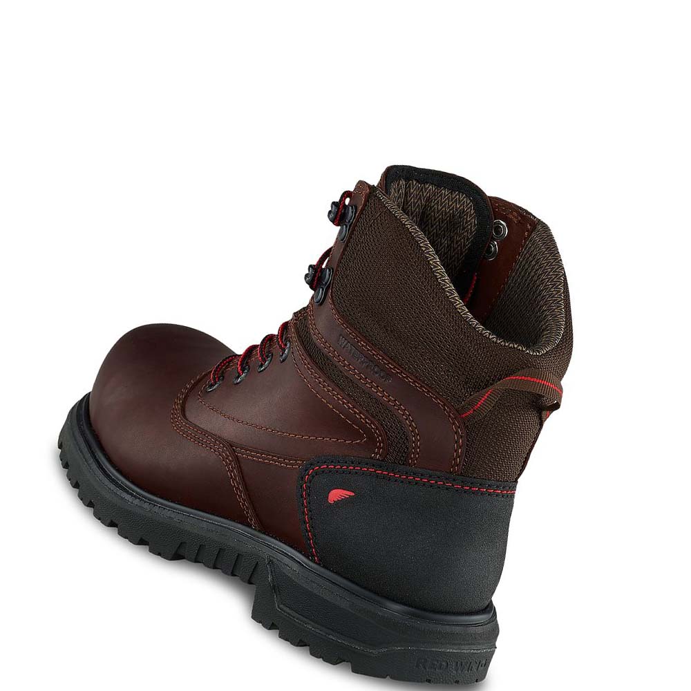 Botas De Trabajo Red Wing Brnr XP 6-inch Impermeables Seguridad Puntera Mujer Vino | MX369ILH