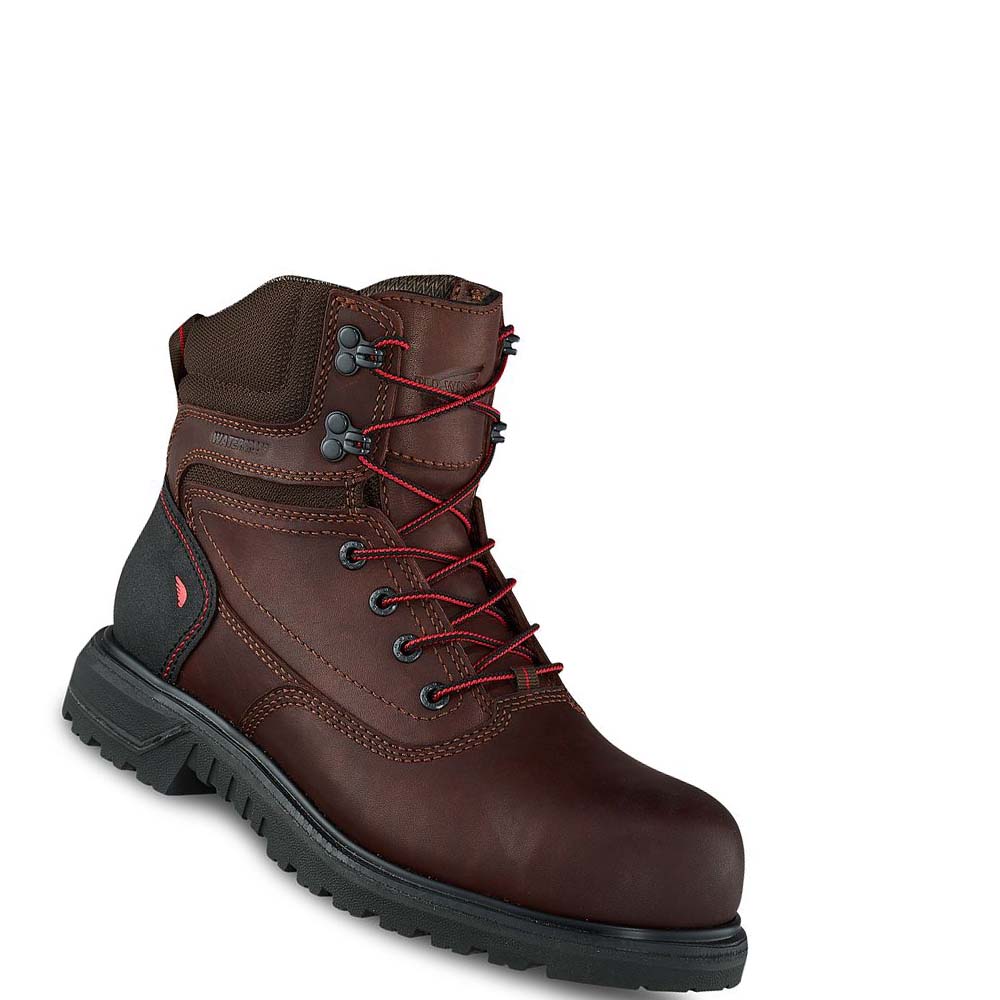 Botas De Trabajo Red Wing Brnr XP 6-inch Impermeables Seguridad Puntera Mujer Vino | MX369ILH