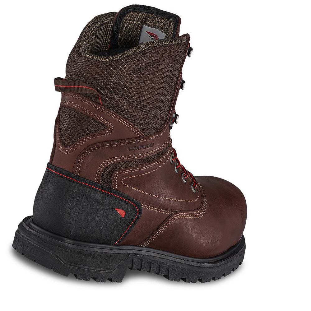 Botas De Trabajo Red Wing Brnr XP 8-inch Impermeables, CSA Seguridad Puntera Mujer Vino | MX368OKI