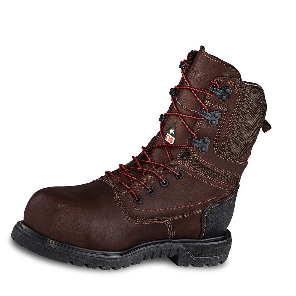 Botas De Trabajo Red Wing Brnr XP 8-inch Impermeables, CSA Seguridad Puntera Mujer Vino | MX368OKI