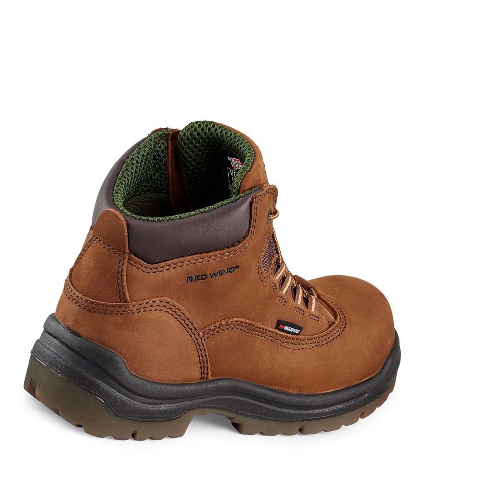 Botas De Trabajo Red Wing King Puntera® 5-inch Impermeables Seguridad Puntera Mujer Marrom | MX370UZG