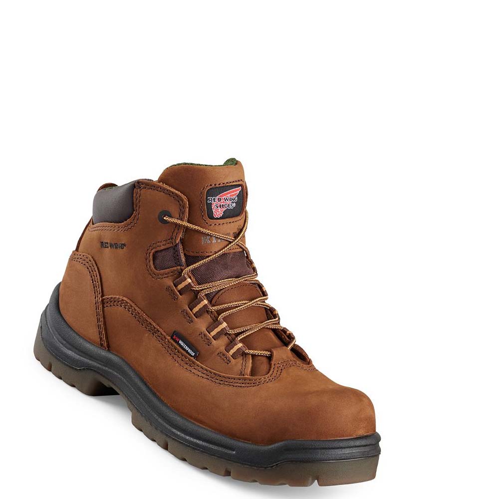 Botas De Trabajo Red Wing King Puntera® 5-inch Impermeables Seguridad Puntera Mujer Marrom | MX370UZG