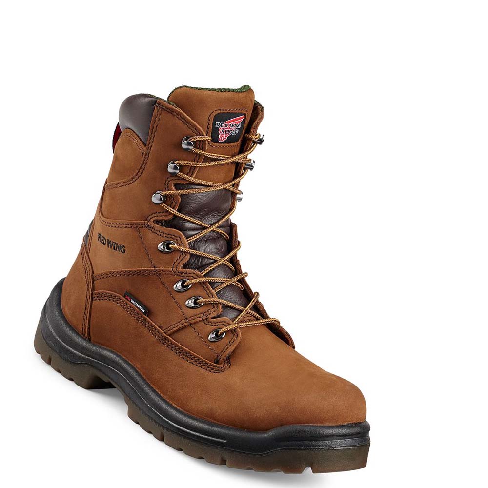 Botas De Trabajo Red Wing King Puntera® 8-inch Impermeables Soft Puntera Hombre Marrom | MX58UZG