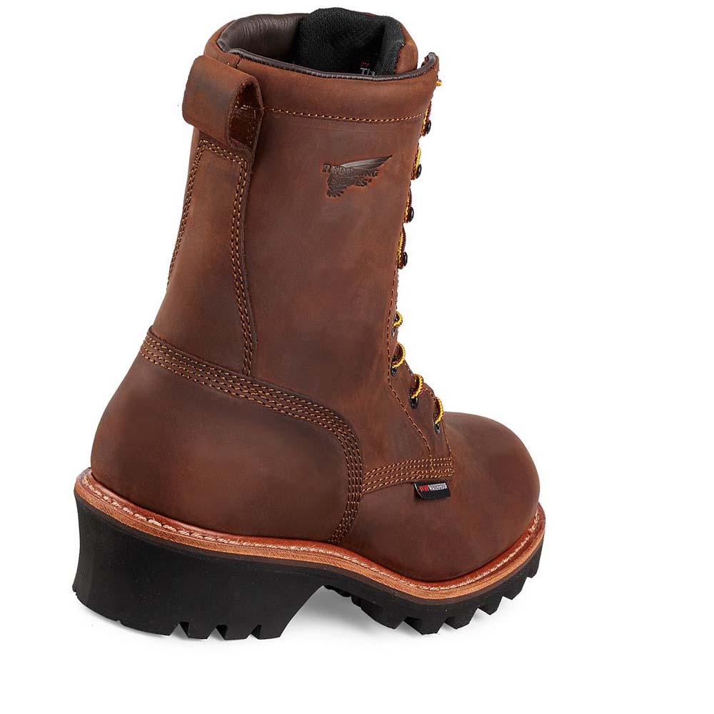 Botas De Trabajo Red Wing LoggerMax 9-inch Insulated, Impermeables Soft Puntera Hombre Cafes | MX25FDN