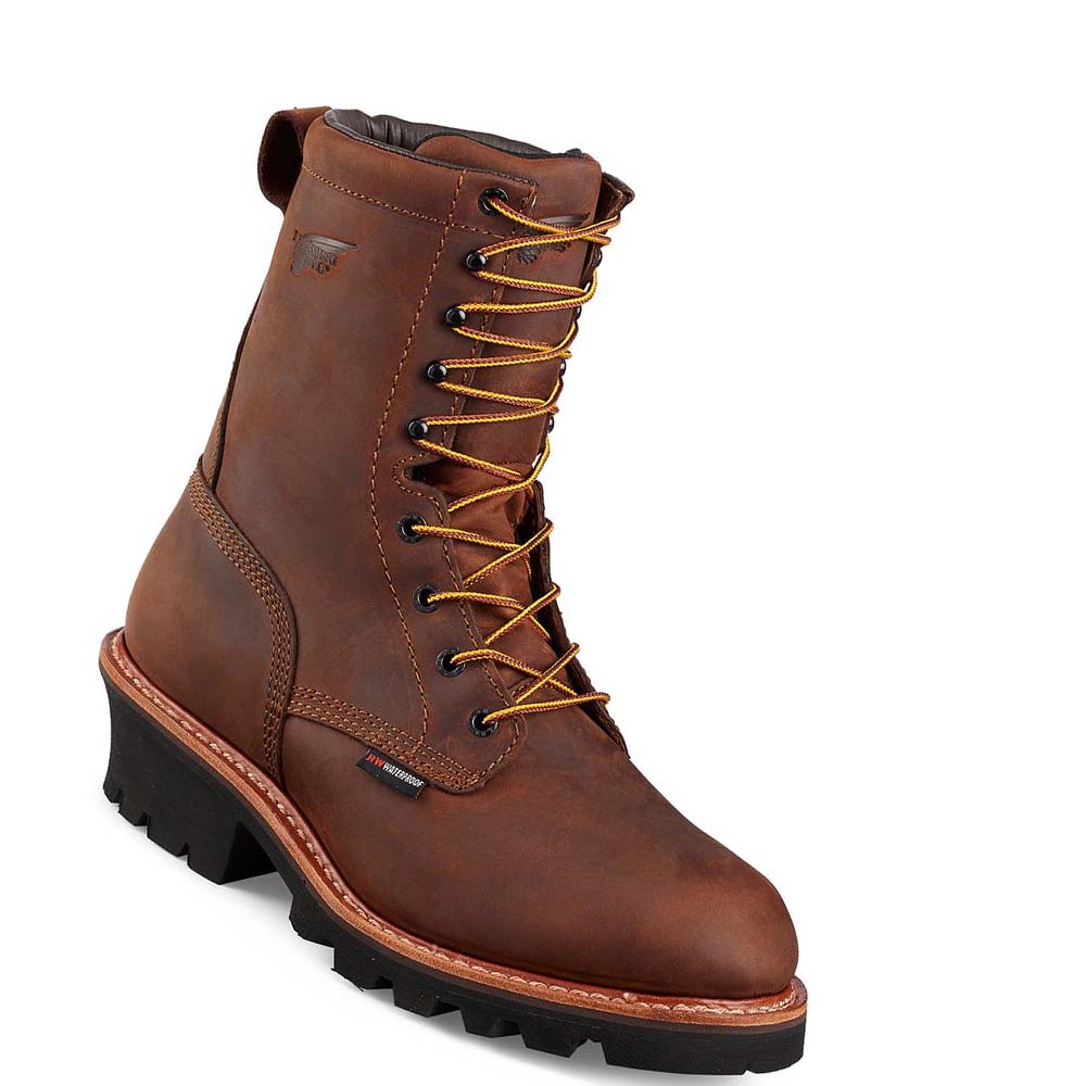 Botas De Trabajo Red Wing LoggerMax 9-inch Insulated, Impermeables Soft Puntera Hombre Cafes | MX25FDN