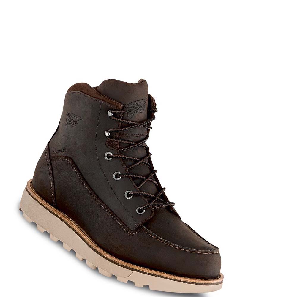 Botas De Trabajo Red Wing Traction Tred Lite 6-inch Impermeables Soft Puntera Hombre Cafes | MX17CTV