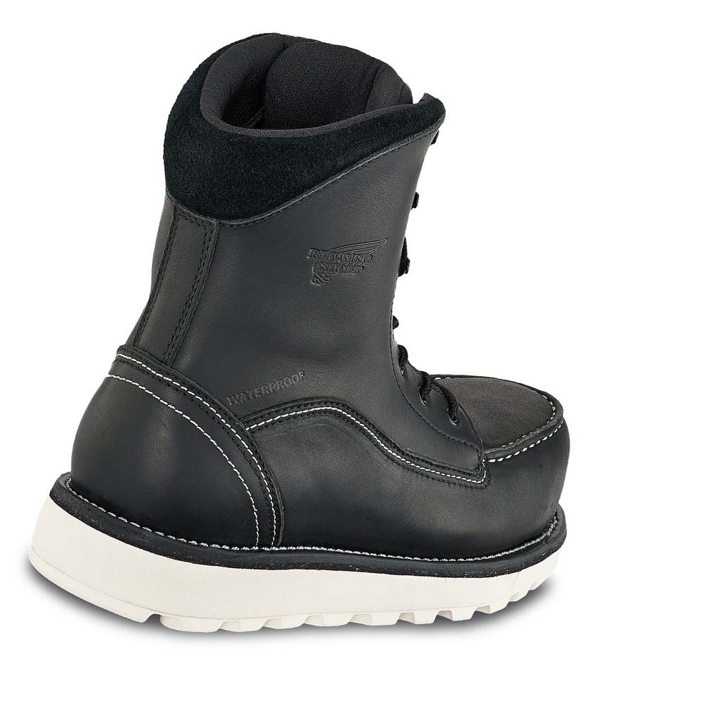 Botas De Trabajo Red Wing Traction Tred Lite 8-inch Impermeables CSA Seguridad Puntera Mujer Negros | MX363FDN