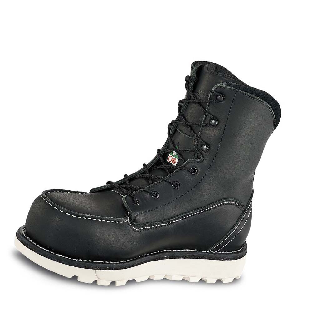 Botas De Trabajo Red Wing Traction Tred Lite 8-inch Impermeables CSA Seguridad Puntera Mujer Negros | MX363FDN