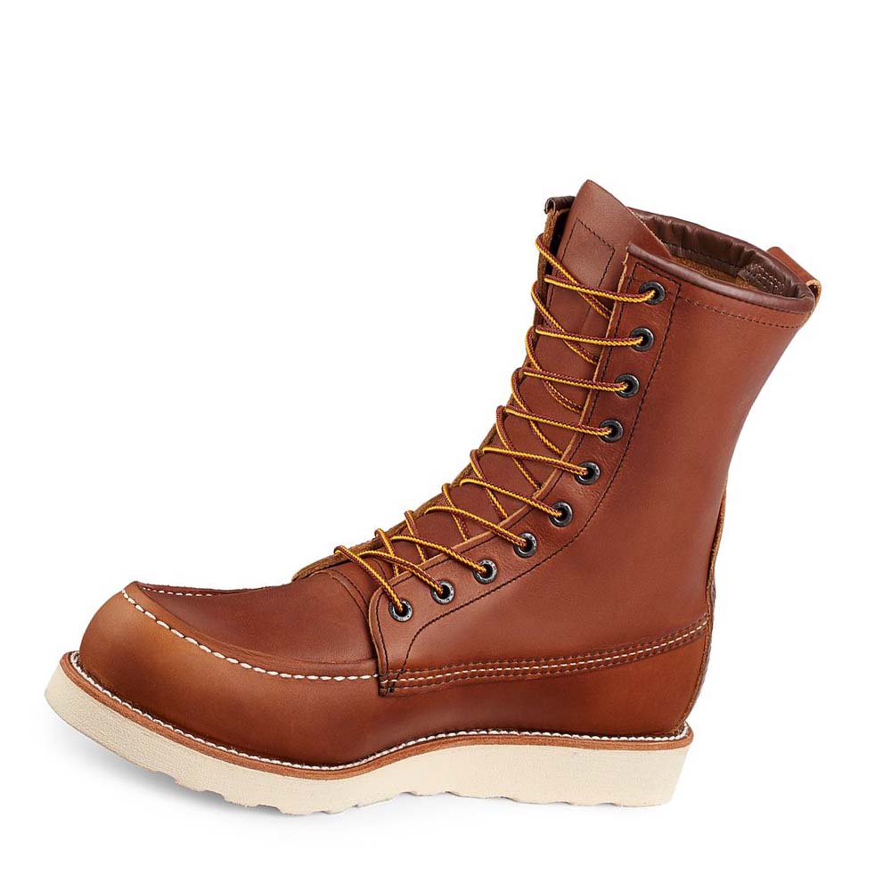 Botas De Trabajo Red Wing Traction Tred 8-inch Soft Puntera Hombre Cafes | MX39MQZ