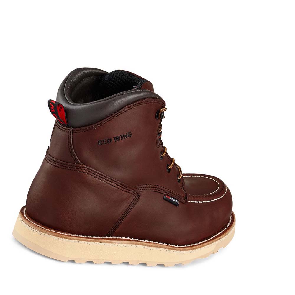 Botas De Trabajo Red Wing Traction Tred 6-inch Impermeables Soft Puntera Hombre Vino | MX43CTV