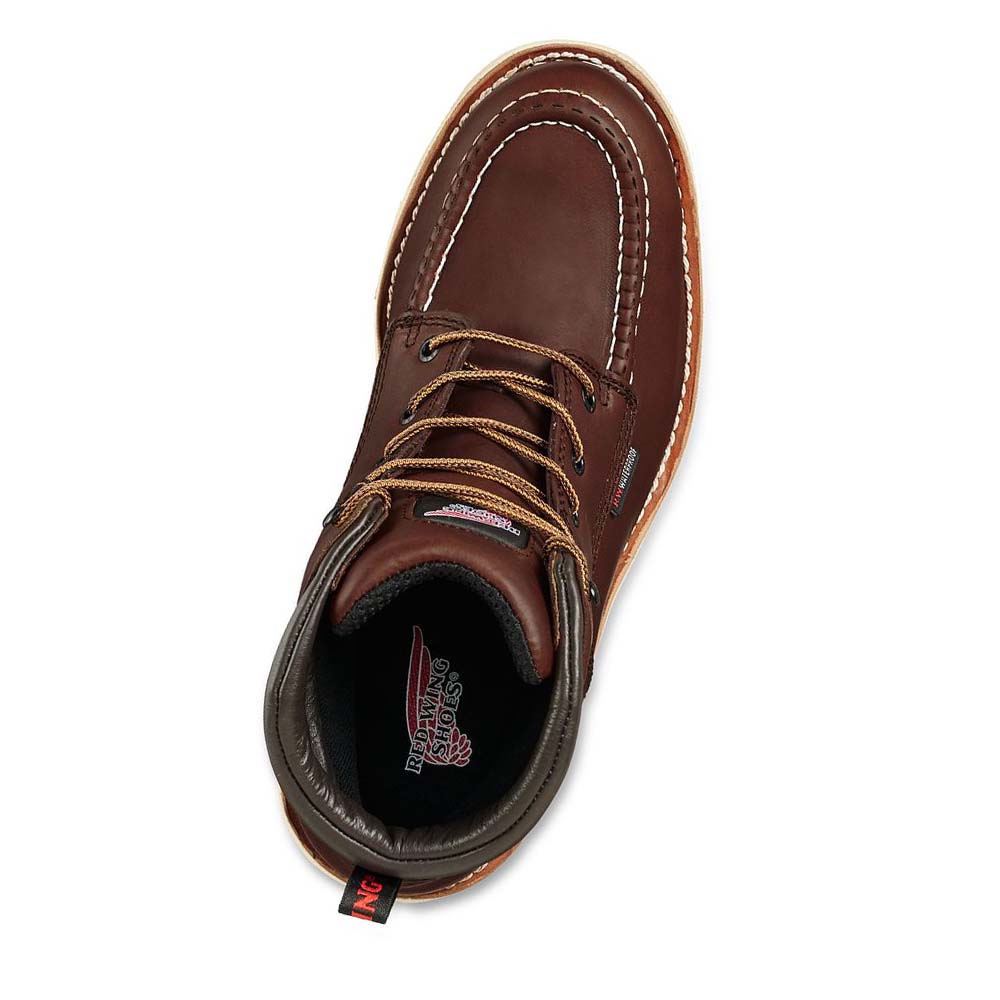 Botas De Trabajo Red Wing Traction Tred 6-inch Impermeables Soft Puntera Hombre Vino | MX43CTV