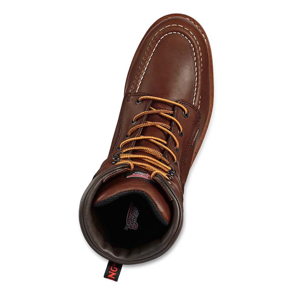 Botas De Trabajo Red Wing Traction Tred 8-inch Impermeables Soft Puntera Hombre Cafes | MX44XYU