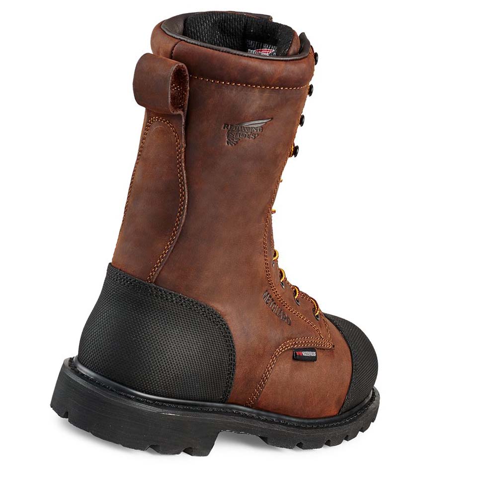 Botas Impermeables Red Wing 10-inch Insulated, Seguridad Puntera Metguard Hombre Marrom | MX94VRW