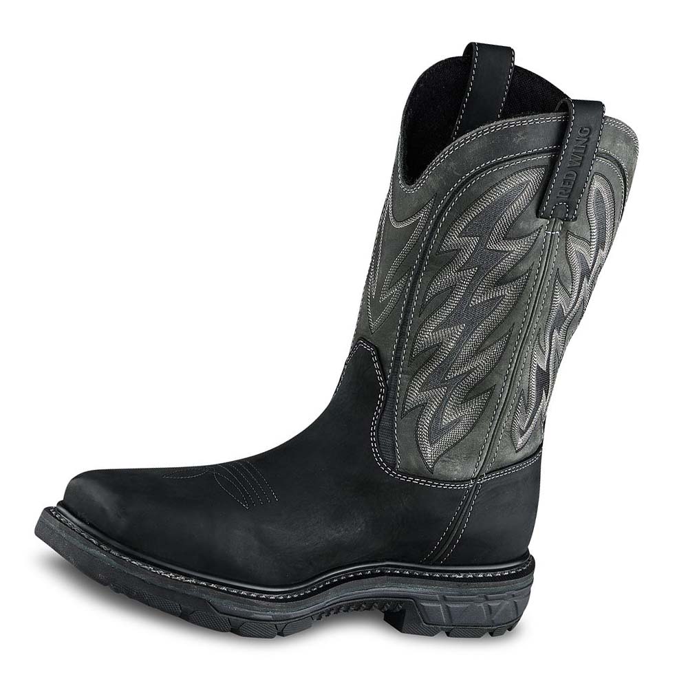 Botas Impermeables Red Wing 11-inch Impermeables, Seguridad Puntera Pull-On Hombre Negros | MX75HAP