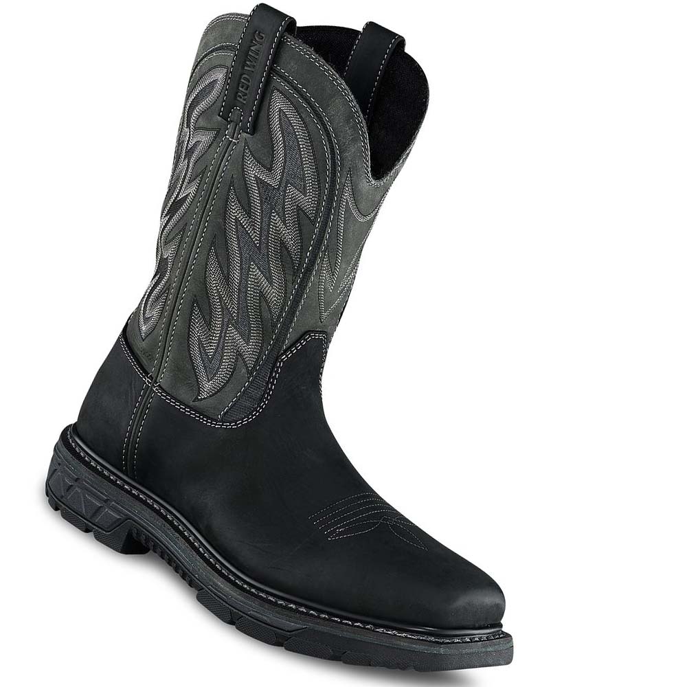 Botas Impermeables Red Wing 11-inch Impermeables, Seguridad Puntera Pull-On Hombre Negros | MX75HAP