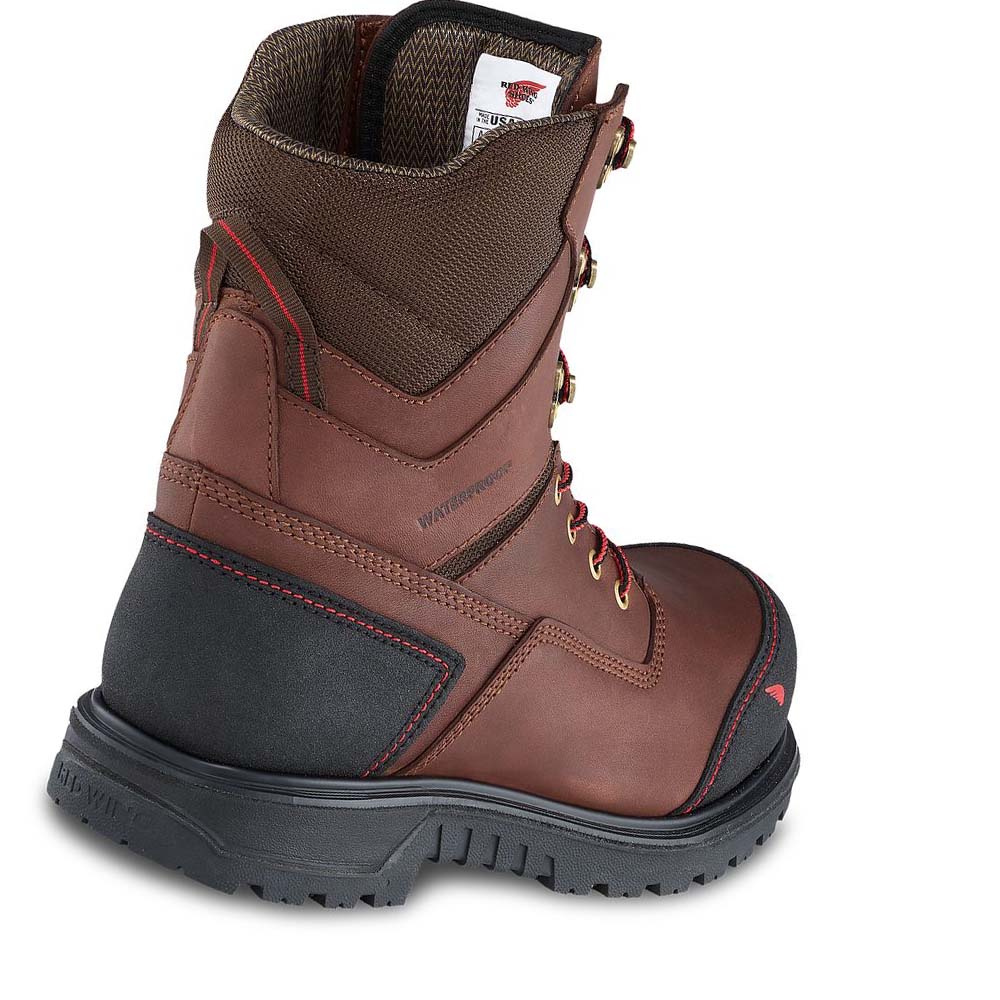 Botas Impermeables Red Wing Brnr XP 8-inch Insulated, Seguridad Puntera Hombre Cafes | MX117MQZ