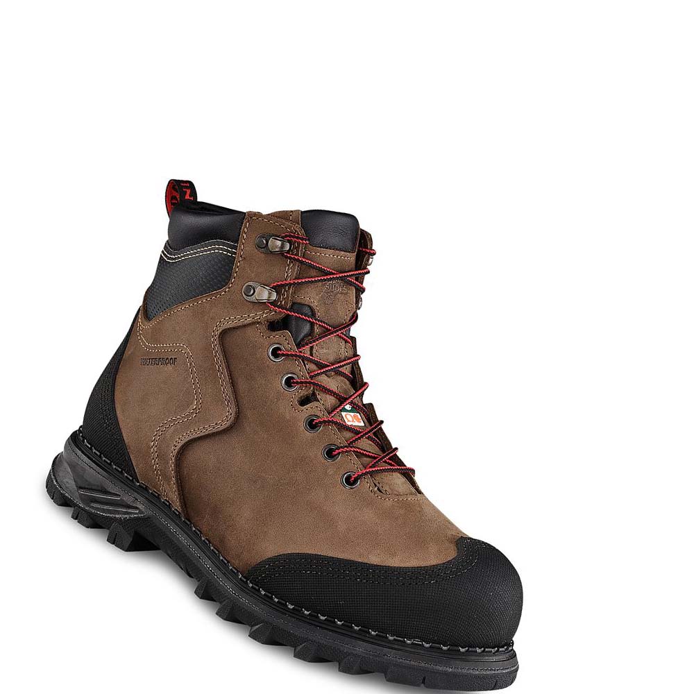 Botas Impermeables Red Wing Burnside 6-inch Impermeables, CSA Seguridad Puntera Hombre Marrom | MX90QMA