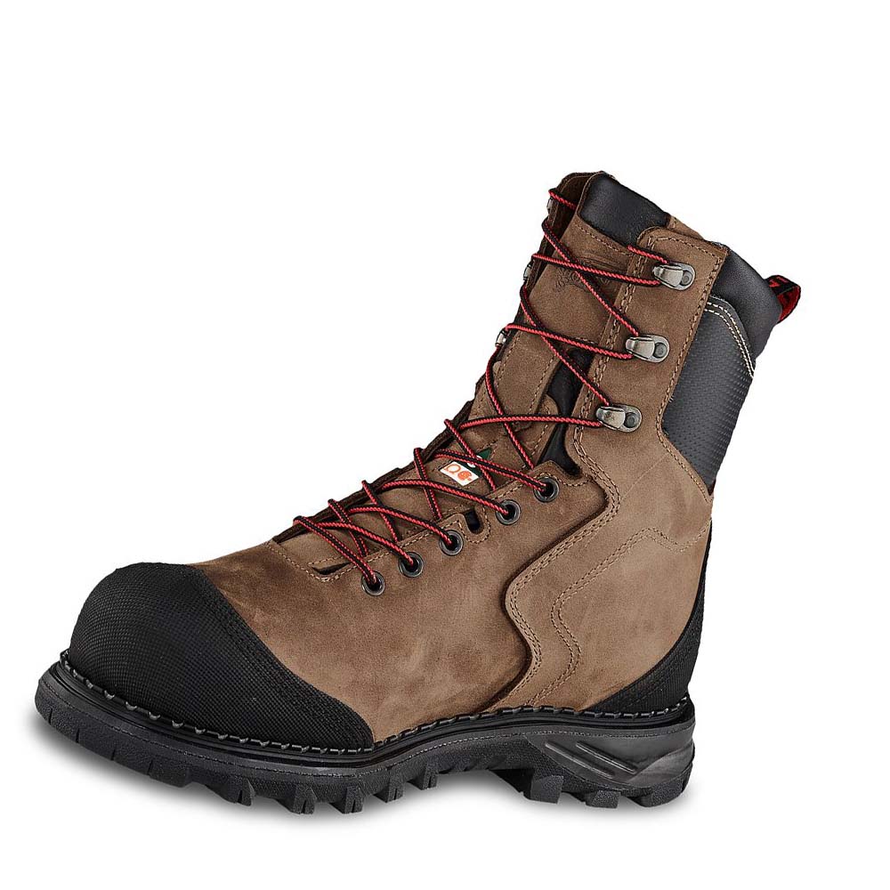 Botas Impermeables Red Wing Burnside 8-inch Impermeables, CSA Seguridad Puntera Hombre Marrom | MX91MQZ