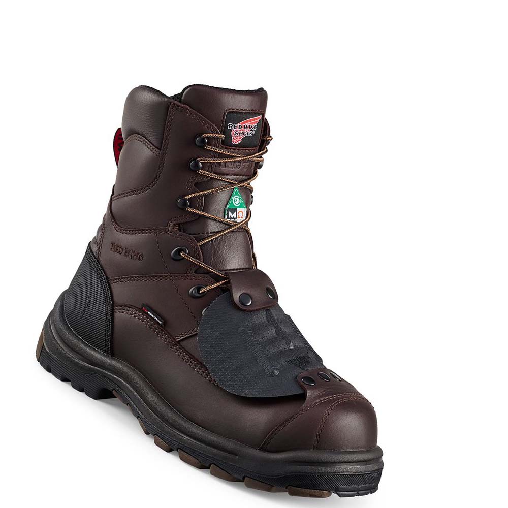 Botas Impermeables Red Wing King Puntera® 8-inch CSA Metguard Seguridad Puntera Hombre Vino | MX157SGL