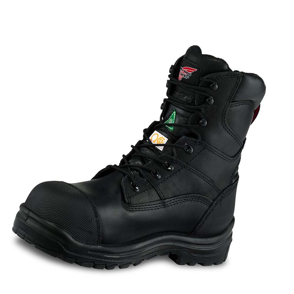 Botas Impermeables Red Wing King Puntera® 8-inch CSA Seguridad Puntera Hombre Negros | MX162UZG