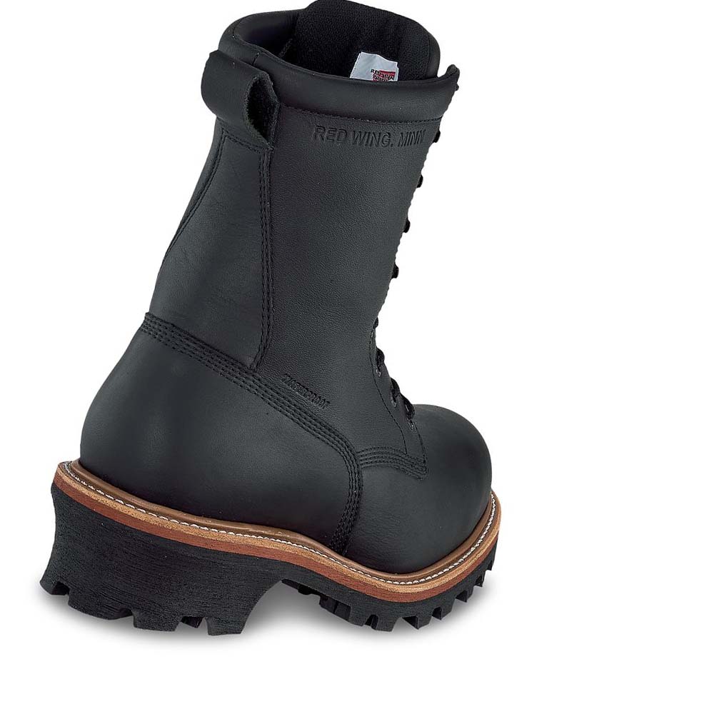 Botas Impermeables Red Wing LoggerMax 9-inch Impermeables, Seguridad Puntera Logger Hombre Negros | MX121CTV