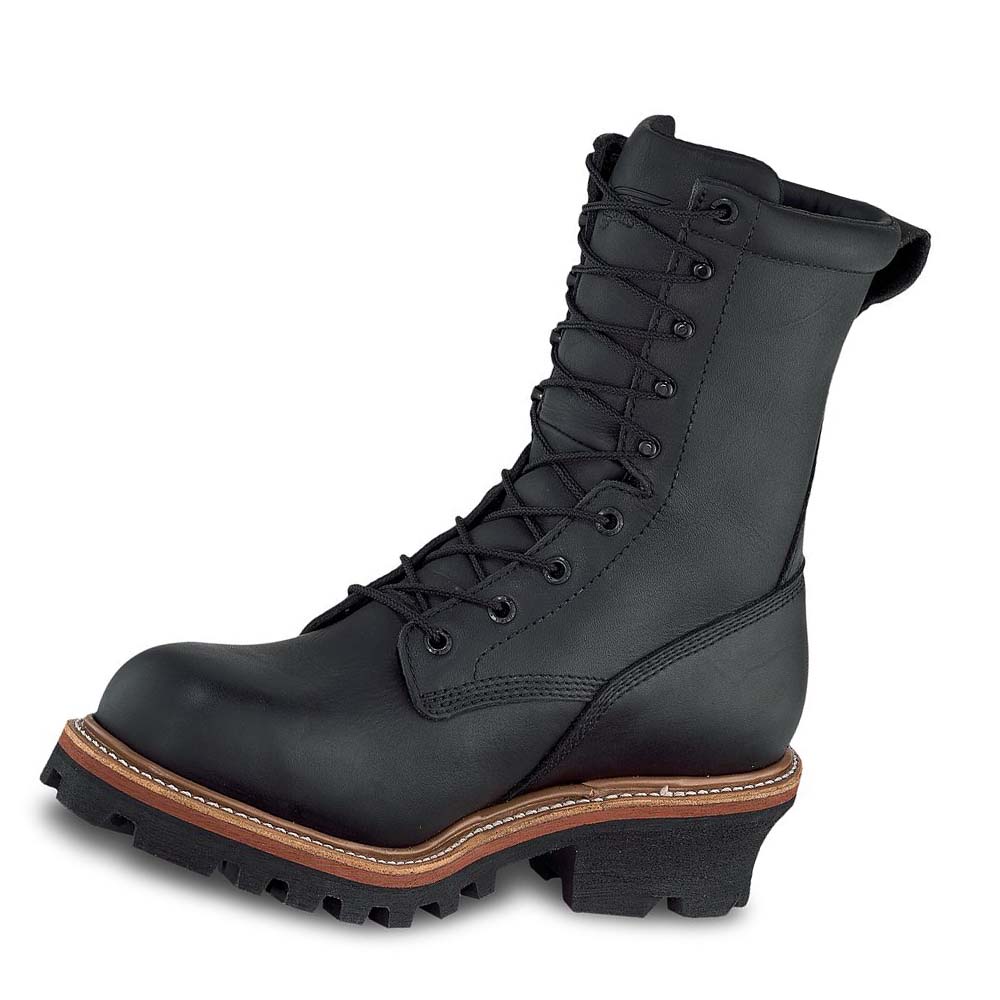 Botas Impermeables Red Wing LoggerMax 9-inch Impermeables, Seguridad Puntera Logger Hombre Negros | MX121CTV