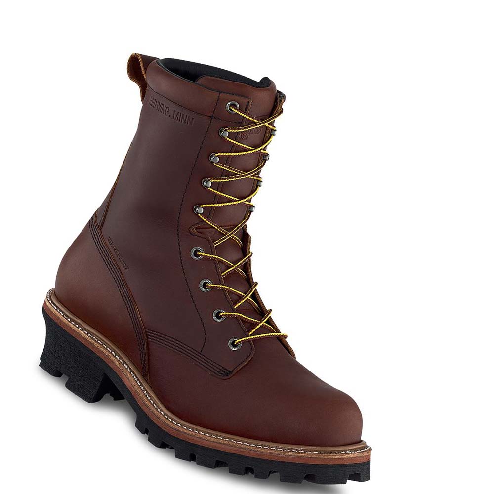 Botas Impermeables Red Wing LoggerMax 9-inch Insulated, Soft Puntera Logger Hombre Vino | MX126JPQ