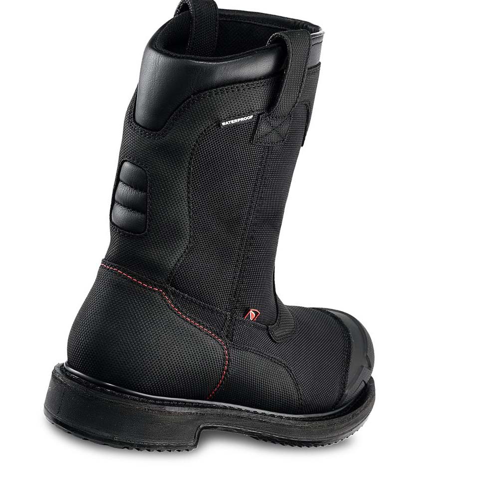 Botas Impermeables Red Wing MaxBond 10-inch Seguridad Puntera Pull-On Hombre Negros | MX85YXF