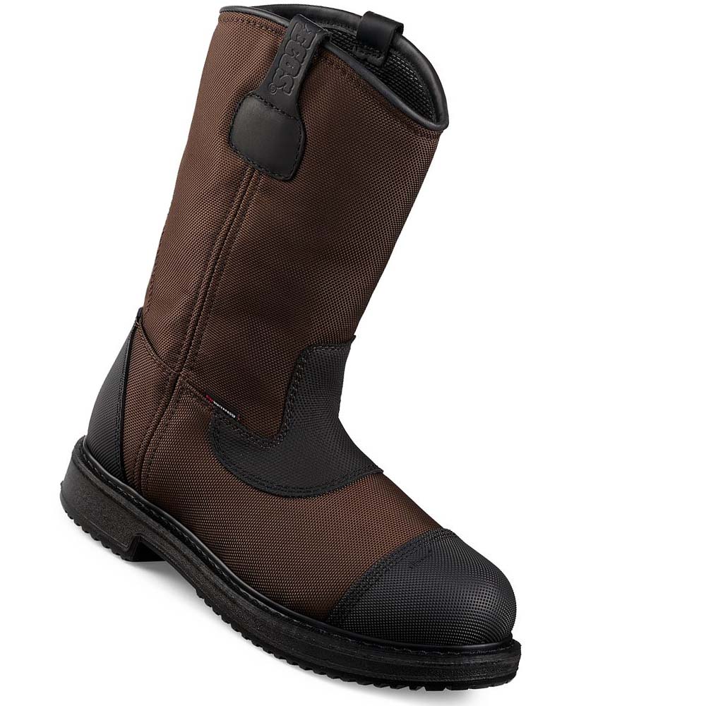 Botas Impermeables Red Wing MaxBond 12-inch Seguridad Puntera Pull-On Hombre Cafes | MX86TCE