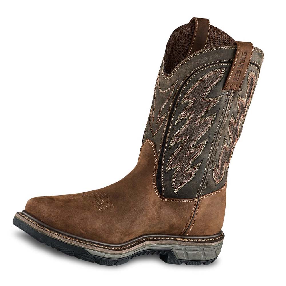 Botas Impermeables Red Wing Rio Flex 11-inch Impermeables, Seguridad Puntera Pull-On Hombre Marrom | MX72LIS