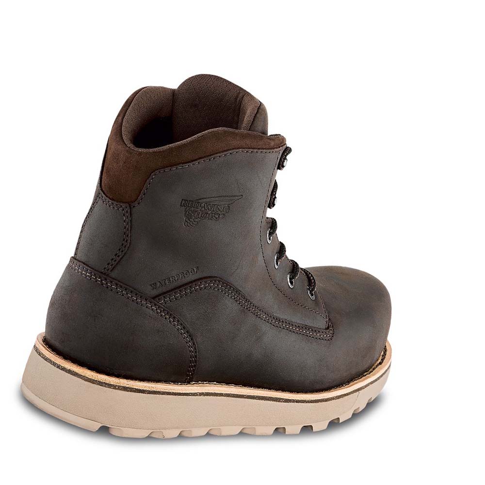 Botas Impermeables Red Wing Traction Tred Lite 6-inch Seguridad Puntera Hombre Cafes | MX66NWY