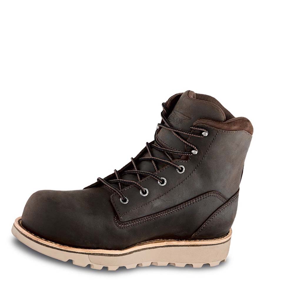 Botas Impermeables Red Wing Traction Tred Lite 6-inch Seguridad Puntera Hombre Cafes | MX66NWY