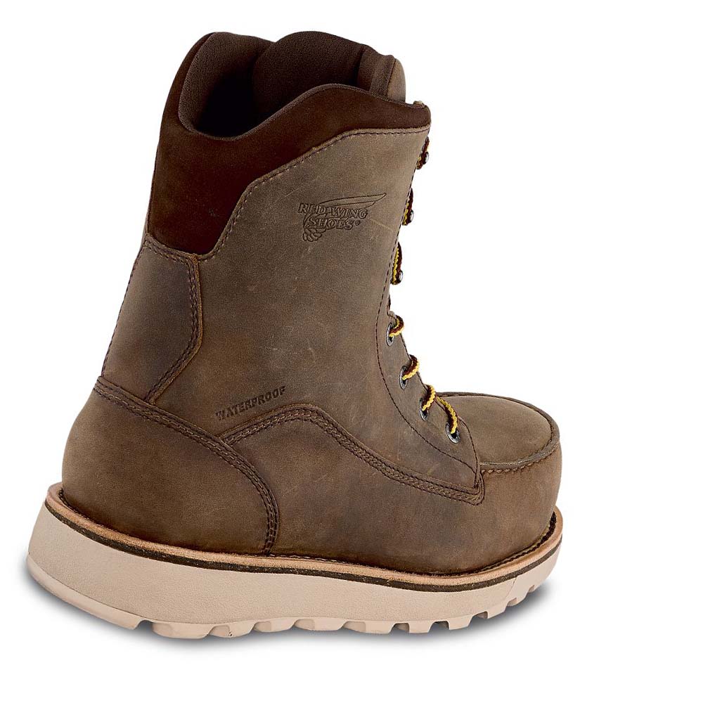 Botas Impermeables Red Wing Traction Tred Lite 8-inch Seguridad Puntera Hombre Marrom | MX68VRW