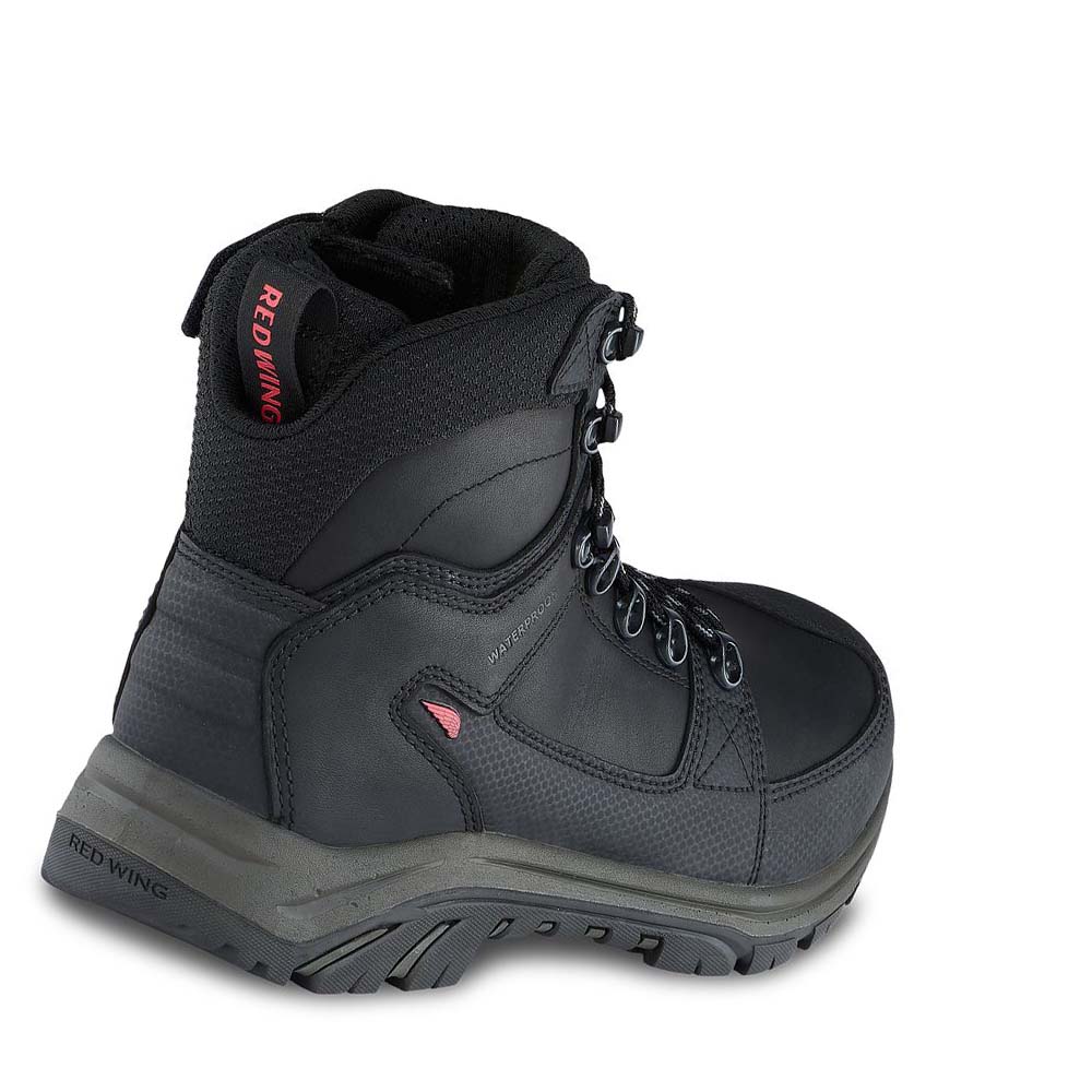 Botas Impermeables Red Wing Tradesman 6-inch Side-Zip Seguridad Puntera Hombre Negros | MX106AHK