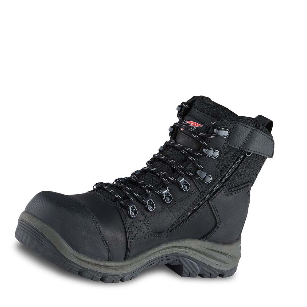 Botas Impermeables Red Wing Tradesman 6-inch Side-Zip Seguridad Puntera Hombre Negros | MX106AHK