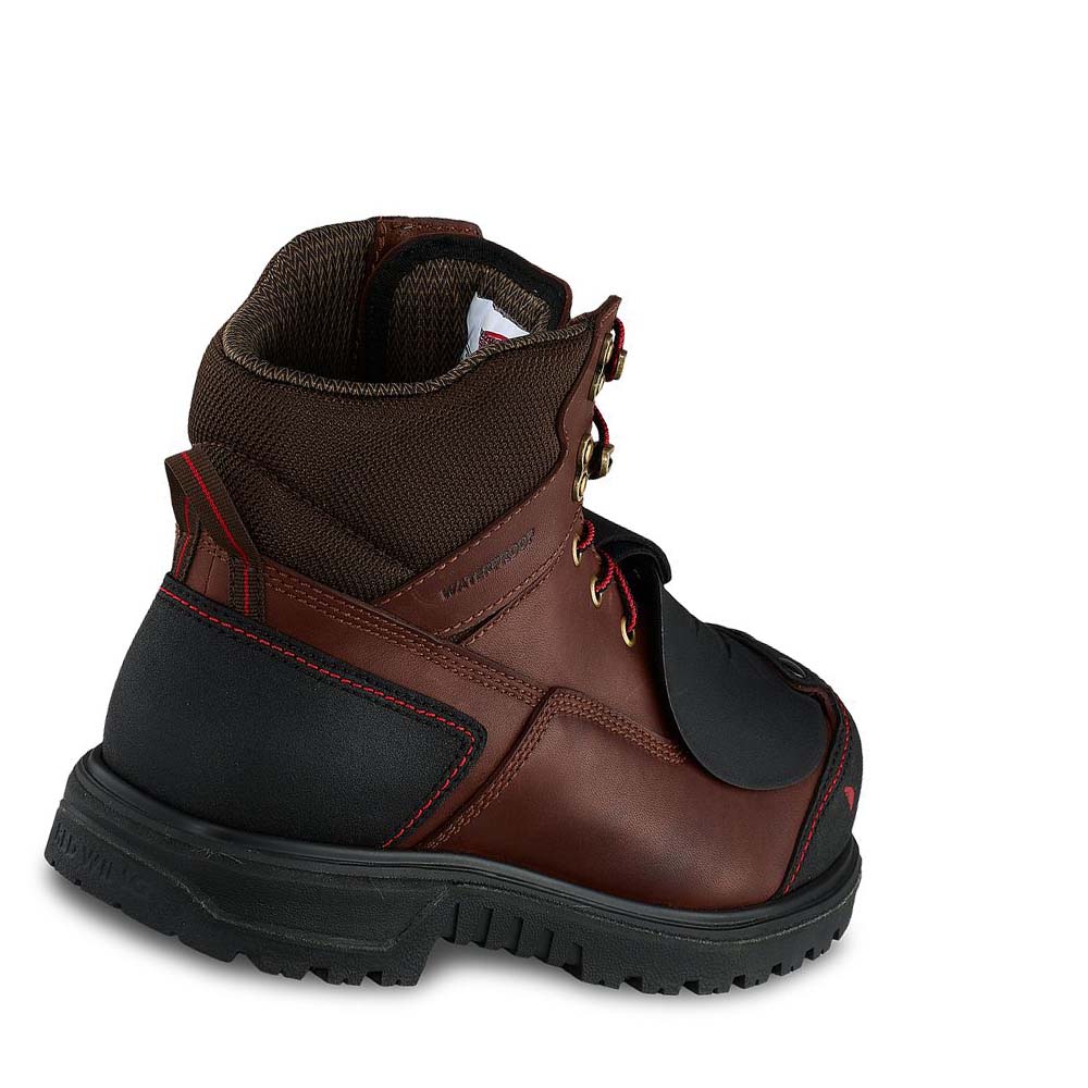 Botas Seguridad Red Wing Brnr XP 6-inch Impermeables Seguridad Puntera Metguard Hombre Vino | MX233FDN