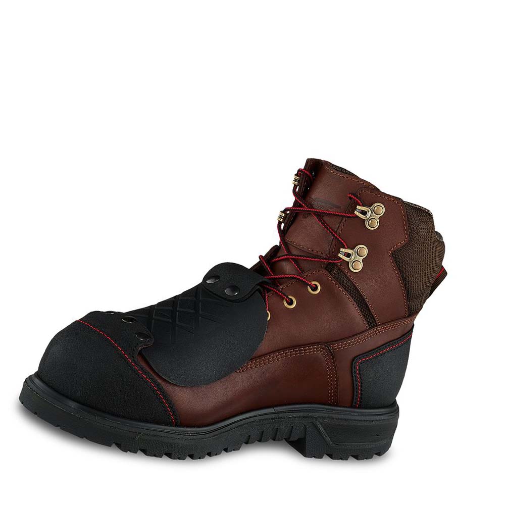 Botas Seguridad Red Wing Brnr XP 6-inch Impermeables Seguridad Puntera Metguard Hombre Vino | MX233FDN