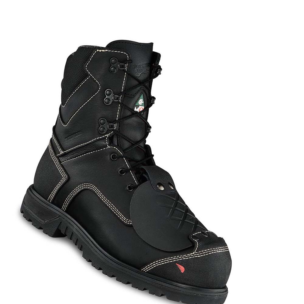 Botas Seguridad Red Wing Brnr XP 8-inch Impermeables, Metguard, CSA Hombre Negros | MX232GSO