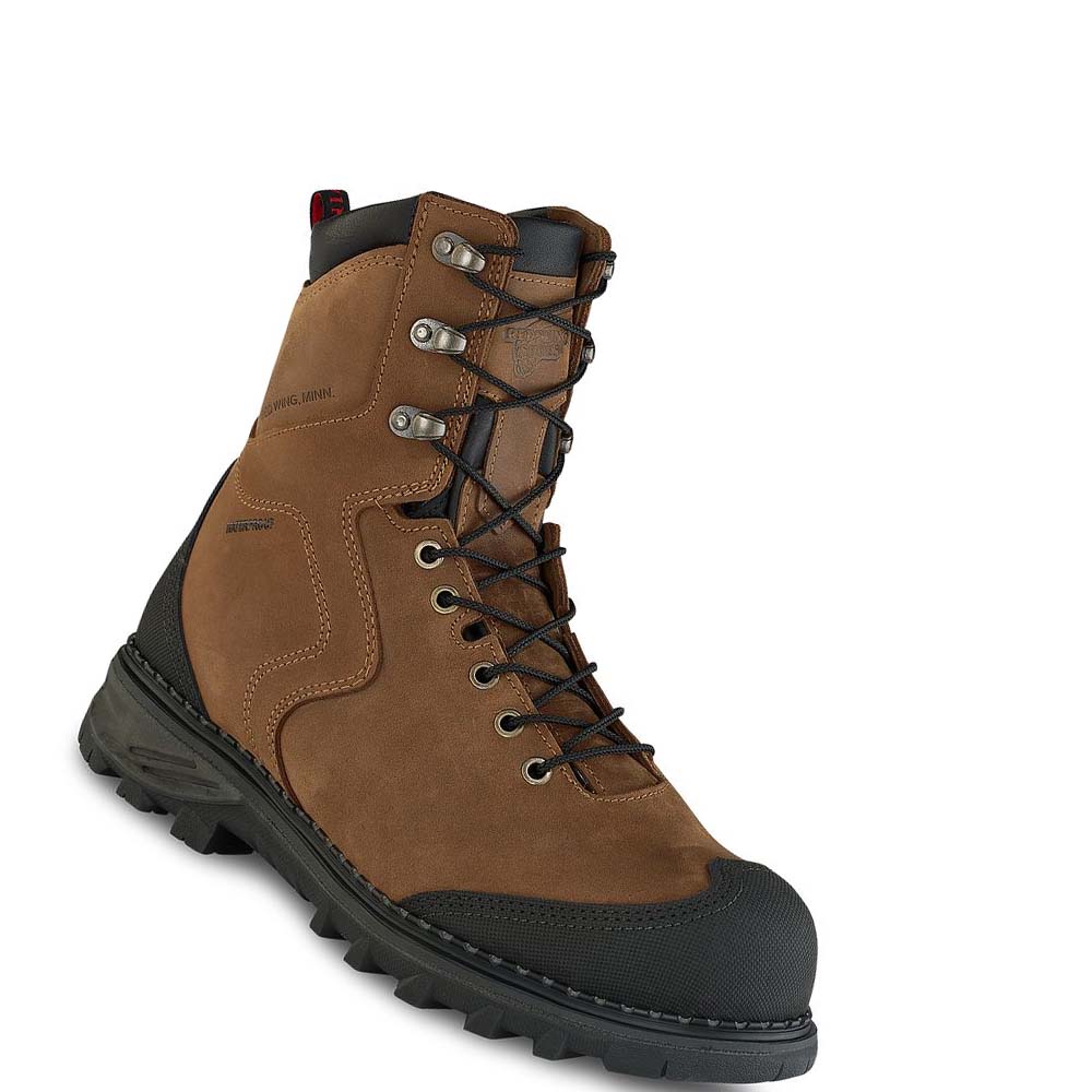 Botas Seguridad Red Wing Burnside 8-inch Impermeables Hombre Marrom | MX208DFM