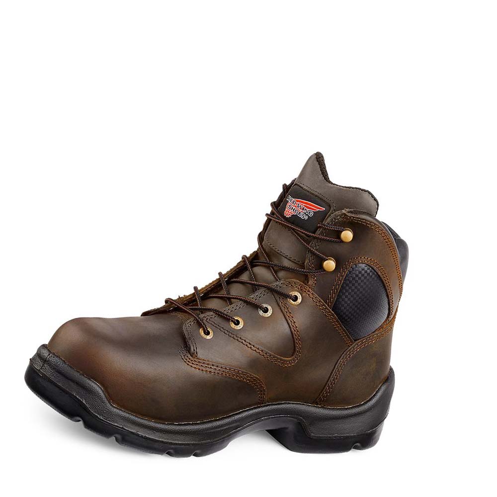 Botas Seguridad Red Wing FlexBond 6-inch Seguridad Puntera Metguard Hombre Cafes | MX222NWY