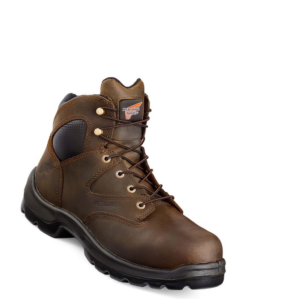 Botas Seguridad Red Wing FlexBond 6-inch Seguridad Puntera Metguard Hombre Cafes | MX222NWY