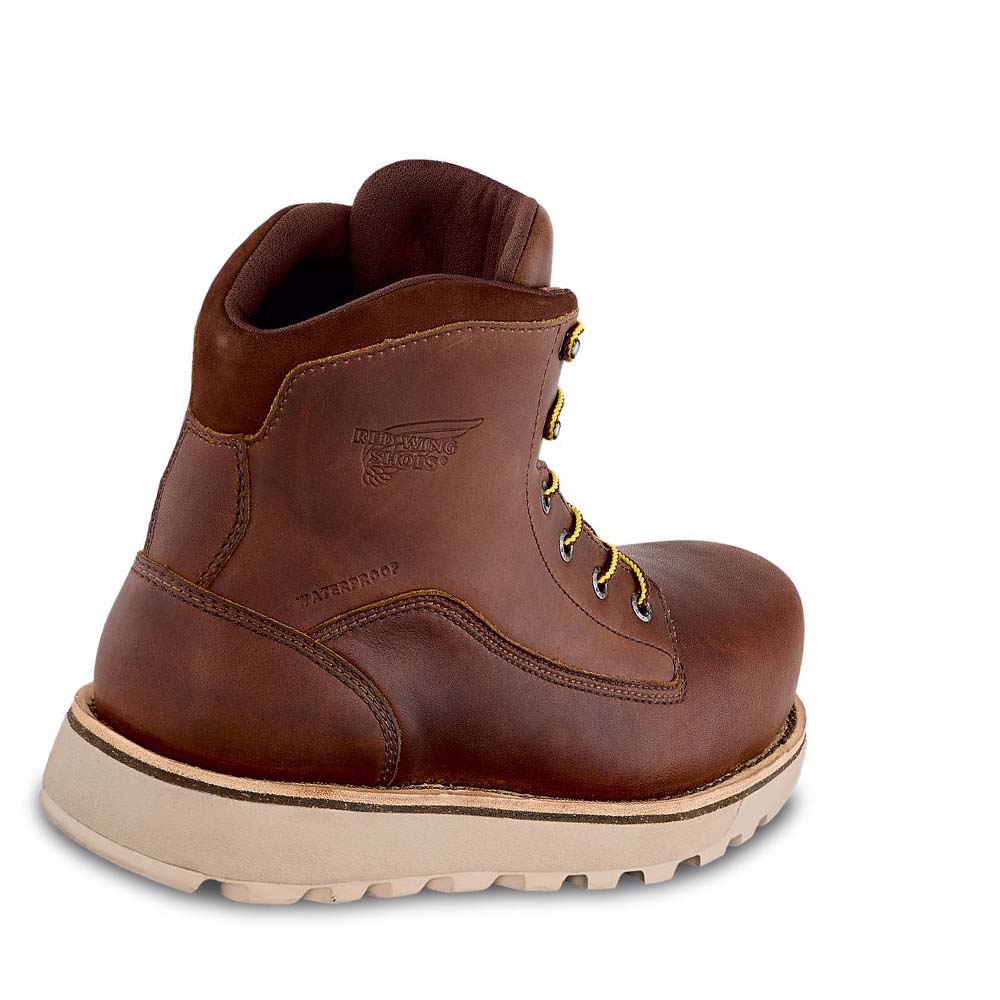 Botas Seguridad Red Wing Traction Tred Lite 6-inch Impermeables Hombre Vino | MX192EBC