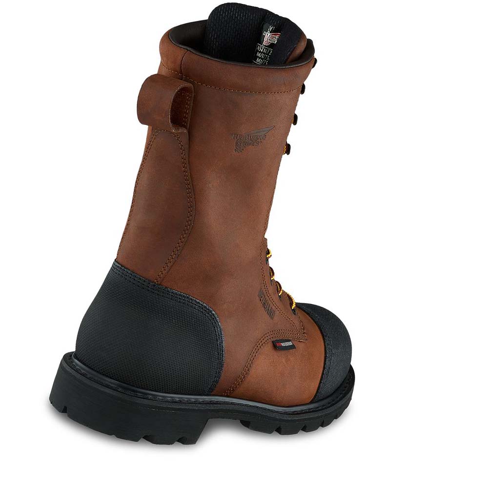 Botas Seguridad Red Wing TruWelt 10-inch Impermeables Seguridad Puntera Metguard Hombre Marrom | MX212OKI